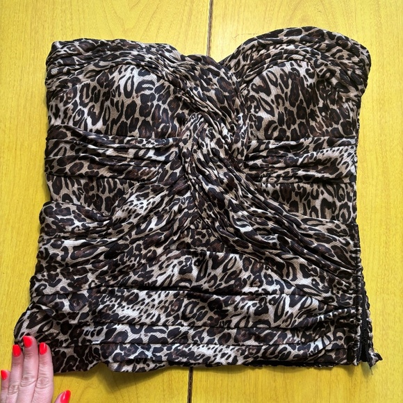 Leopard bustier / halter y2k top - Picture 1 of 5